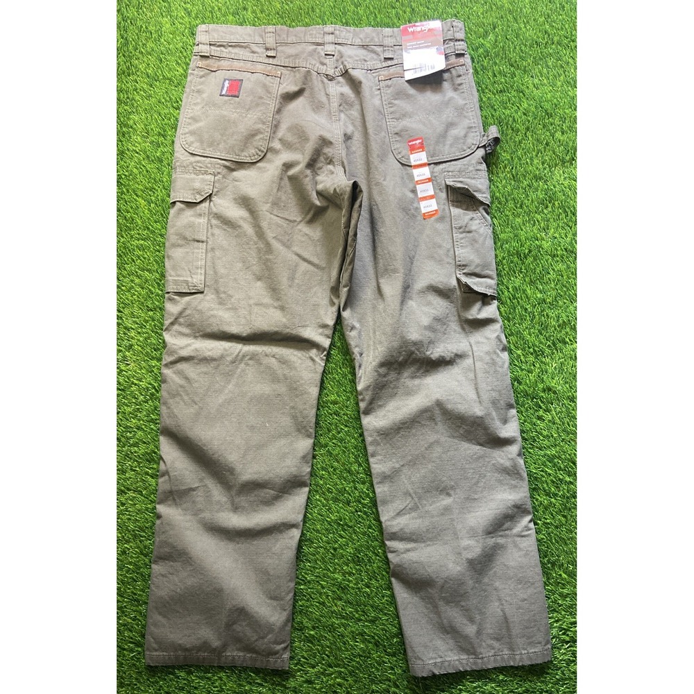 NWT Wrangler Riggs Workwear Men's Ripstop Ranger Cargo Pants 40x32 Dark Gray